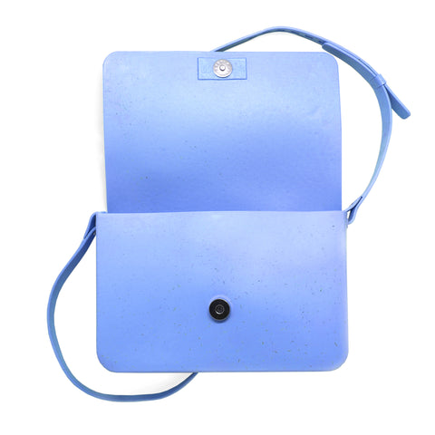 Vegan and Waterproof Light Blue Crossbody Bag
