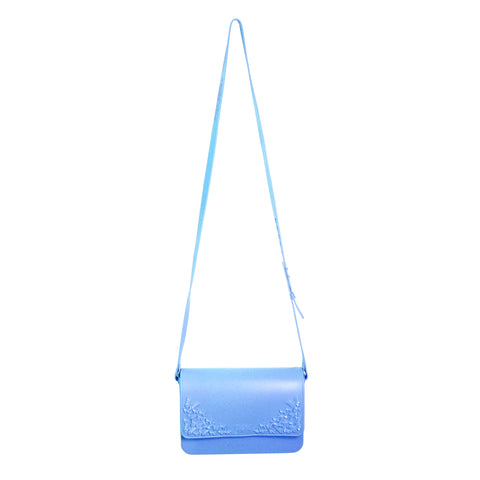 High quality light blue crossbody purse