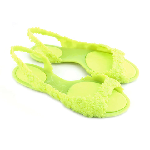 Sunies Neon Yellow Slip on Beach Sandals
