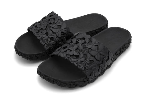 Sunies Butterfly Black Slides Women Footwear